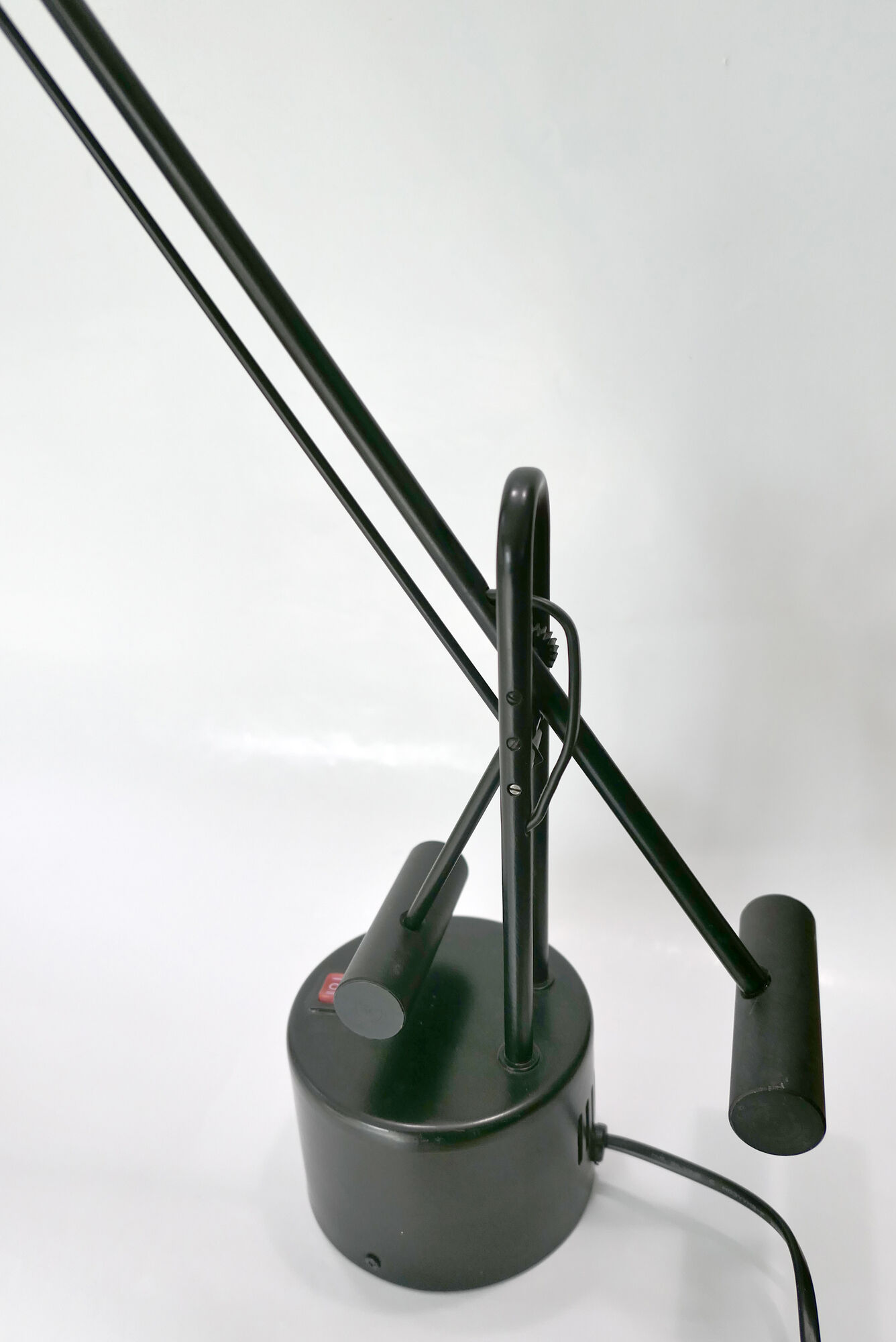 Articulated desk lamp with balance wheel 1980's by Stilplast Italy