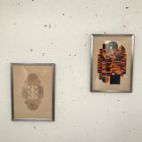 Series of two drawings, kinetic art, anonymous 1970