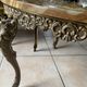 Lot of 3 marble and brass nesting tables.