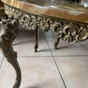 Lot 3 tables gigognes marbre et laiton