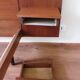 Scandinavian style bed in 140 with two integrated nightstands