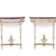 Malot. Pair of lacquered consoles from the Louis XVI period. Circa 1780.