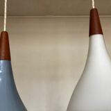 Pair of suspensions Tear Drop by Holmgaard for Louis Poulsen Denmark 1960-1969