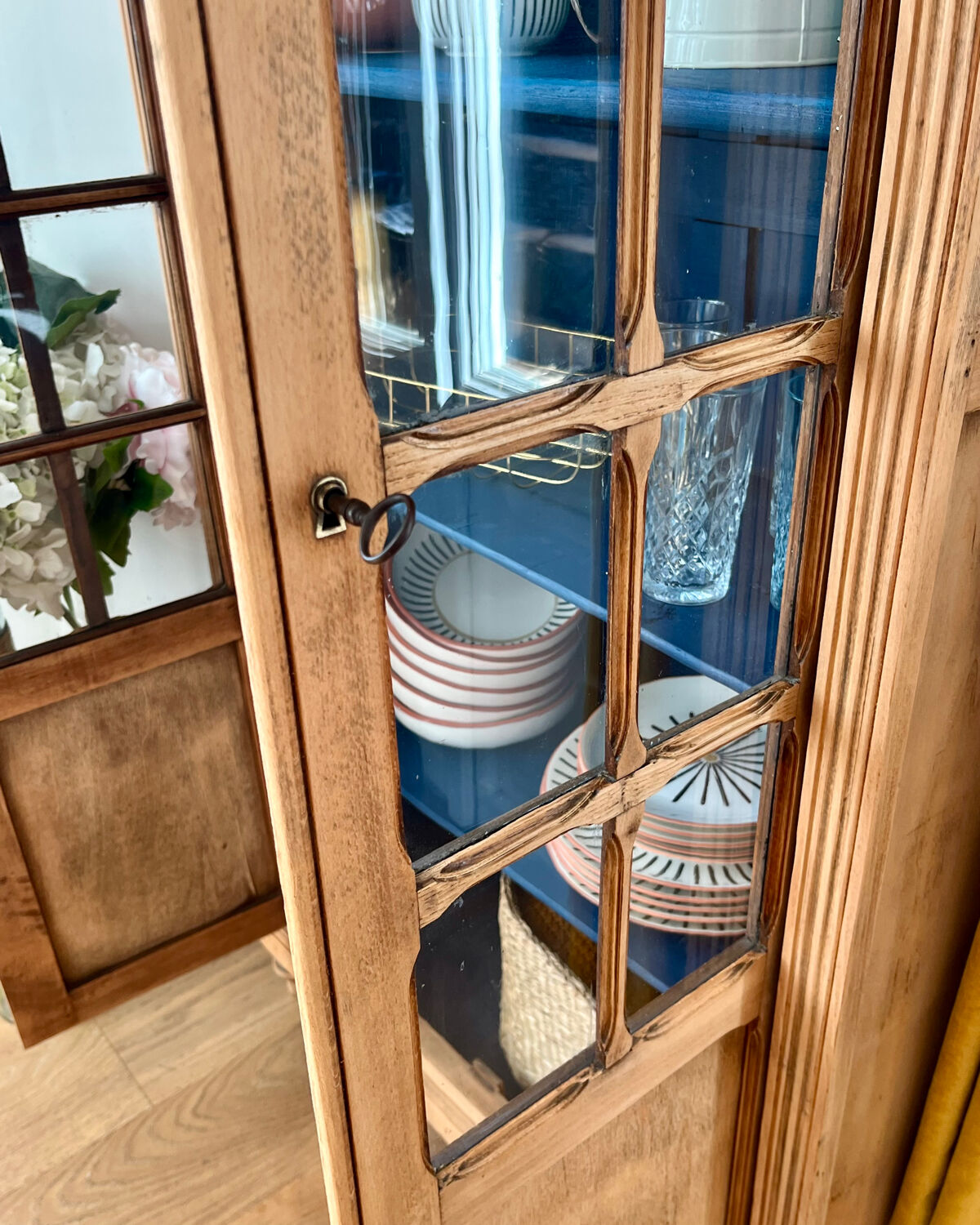 Renovated vintage display cabinet
