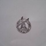 Set of 6 Moulin des Loups plates with red flowers