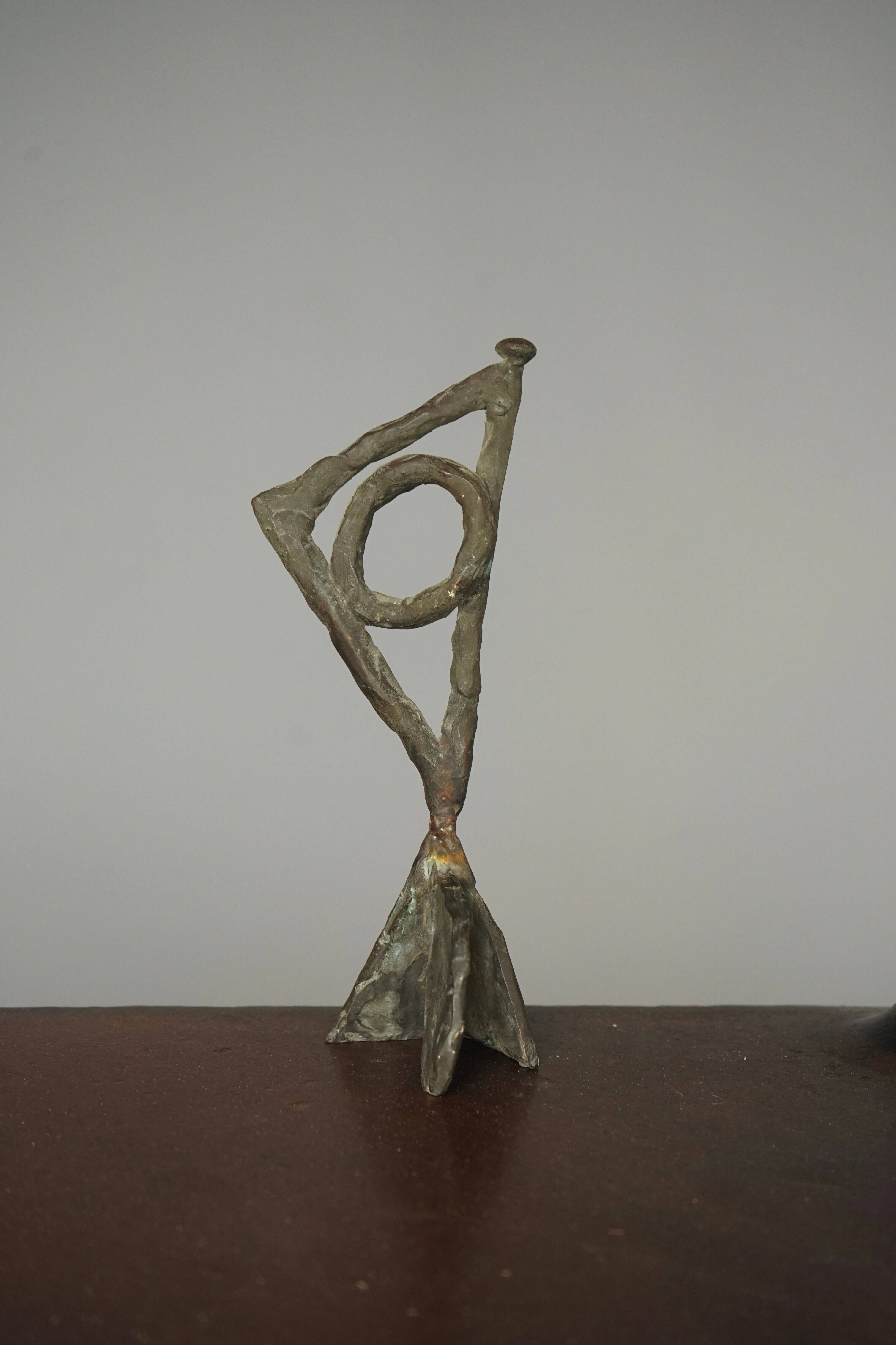Miniature Abstract Bronze Sculpture DVW. 1988