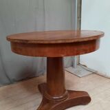 Restoration pedestal table with central barrel