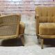 Paire de fauteuils cannage 1960"