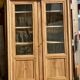 Antique glass-fronted Parisian cupboard: display cabinet bookshelf