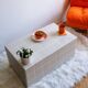 Ceramic coffee table-rectangular-tiles-white-matt white-Tile table