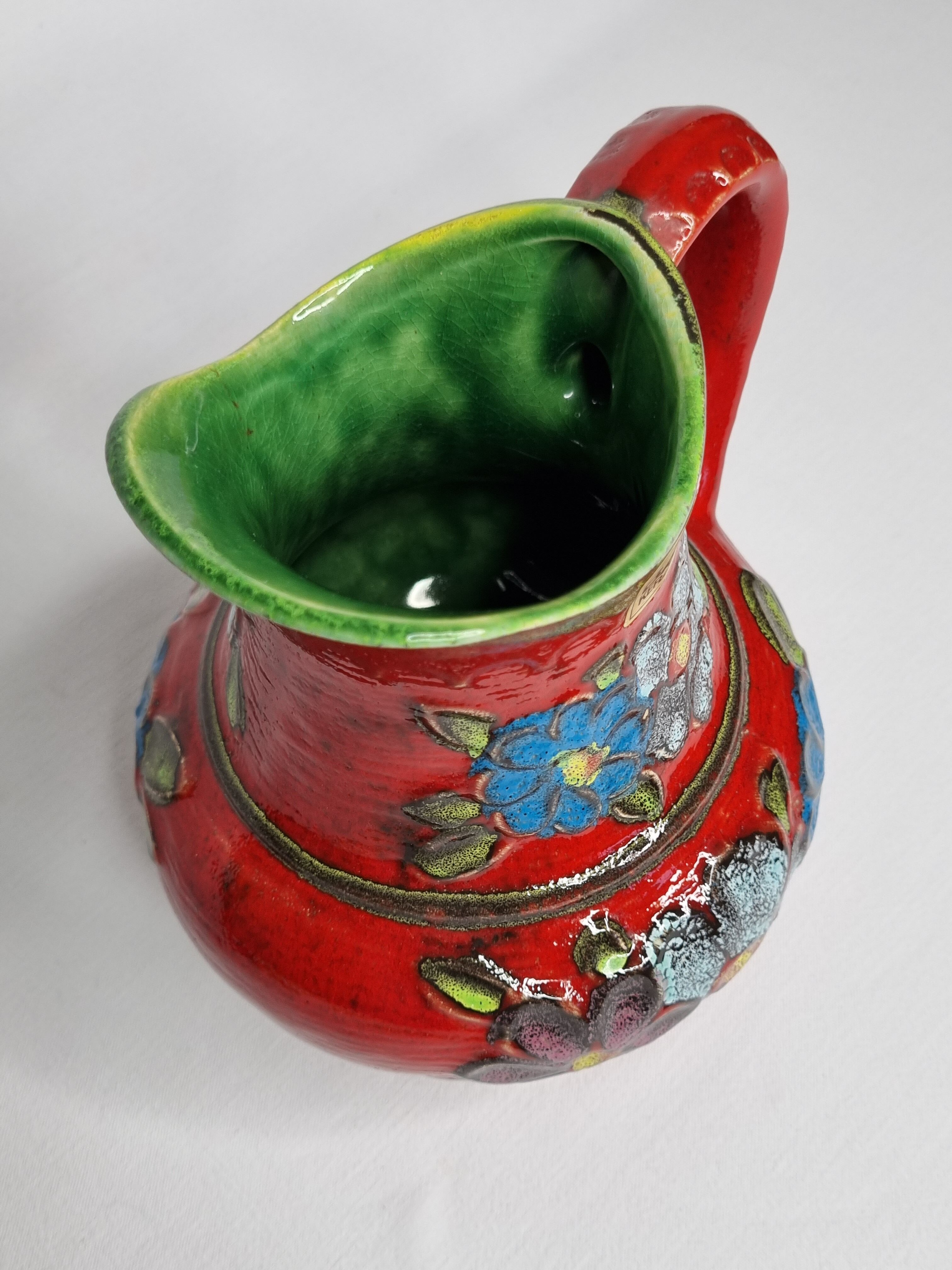 Vintage vase Bay Keramik (West Germany), décor "Napoli", 20 cm