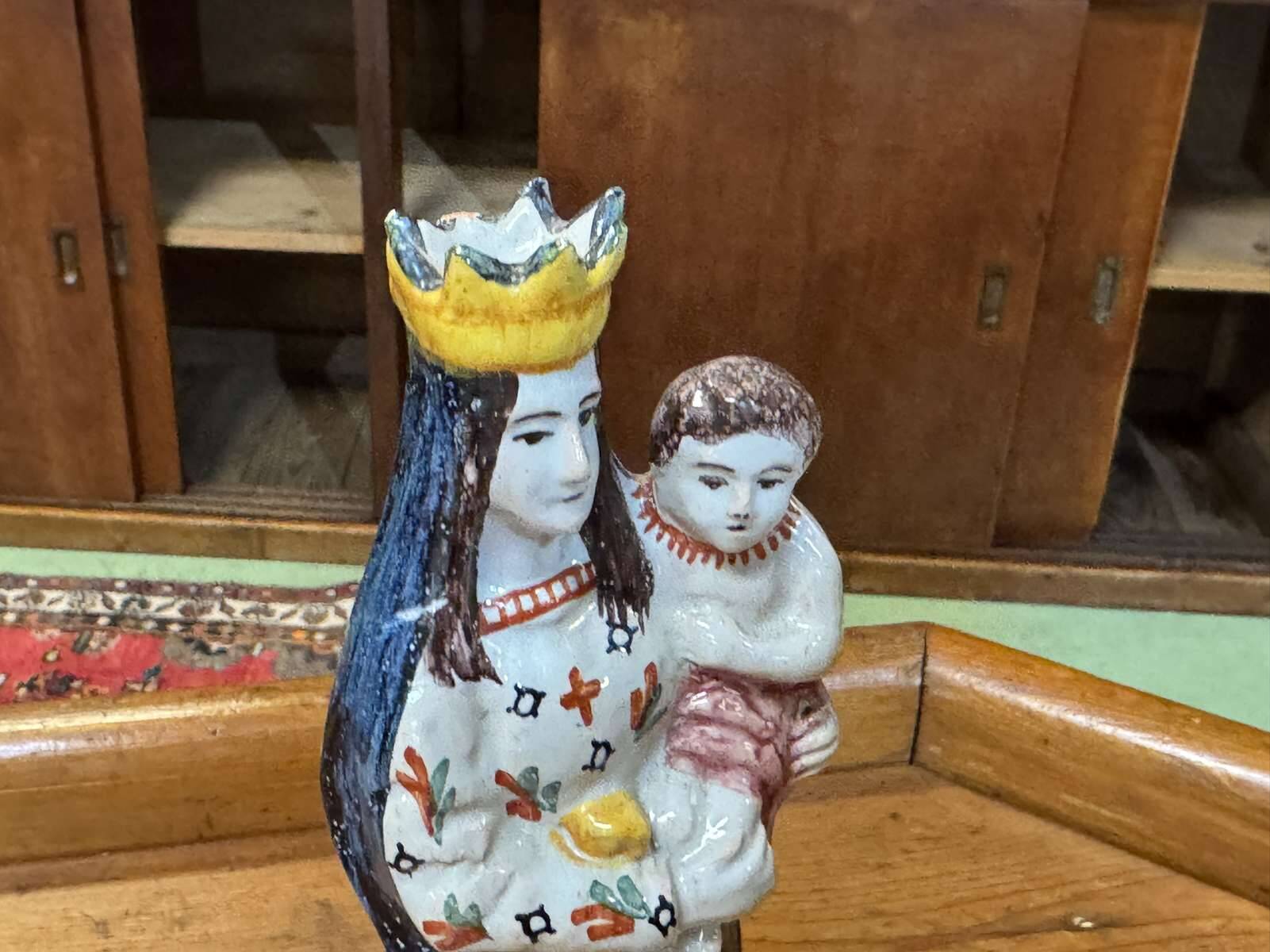 Saint Marie en faience bretonne fin XIXème