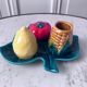 Set of salt shaker / pepper / mustard vintage in slip 70s