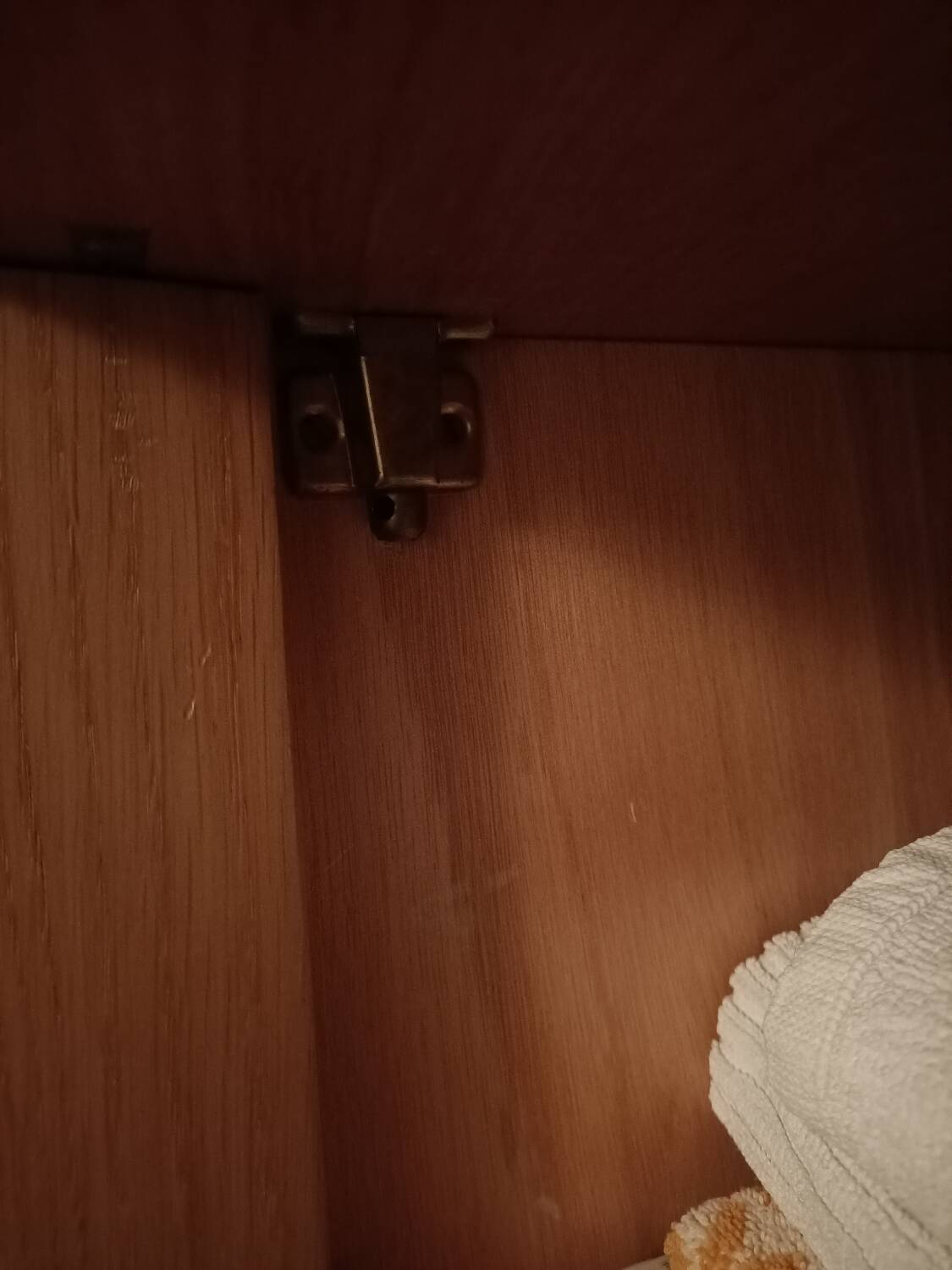 Wooden and rattan wardrobe