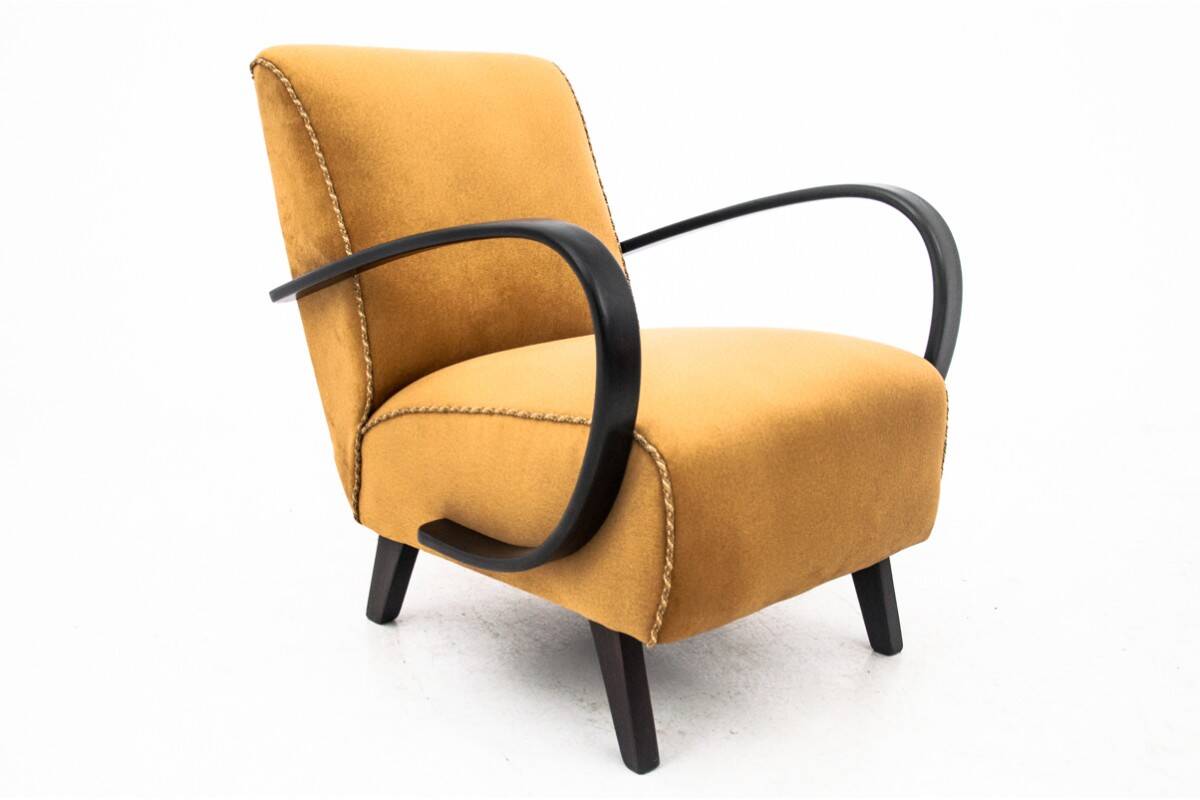 Paire de fauteuils Art Déco, design J. Halabala, République tchèque, années 1930