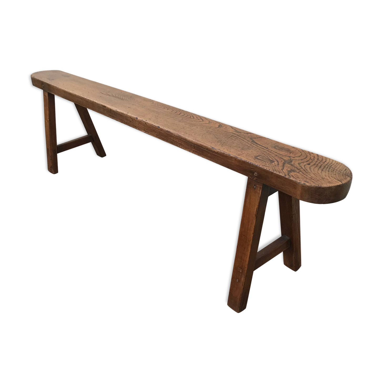 Old farmhouse bench in solid elm