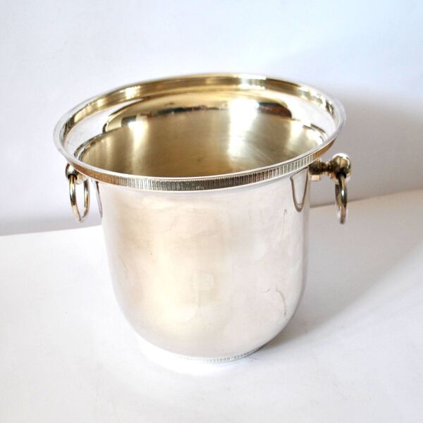 Seau à champagne vintage en métal argenté Rafraichissoir glaçon Bar