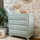 Compass feet chest of drawers