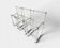 Set of 3 Italian modernist counter stools, white lacquered steel 1970.
