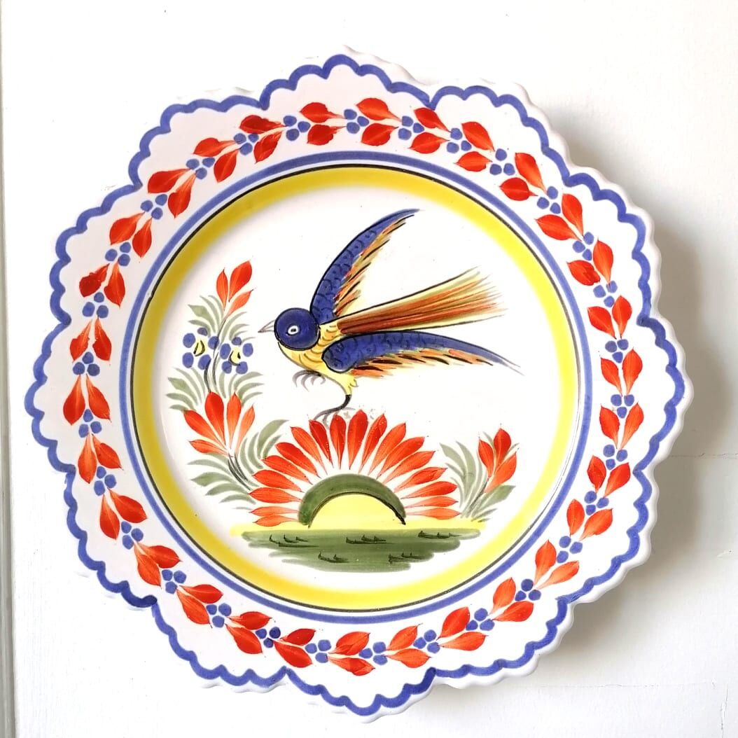 Henriot Quimper pair of decorative plates