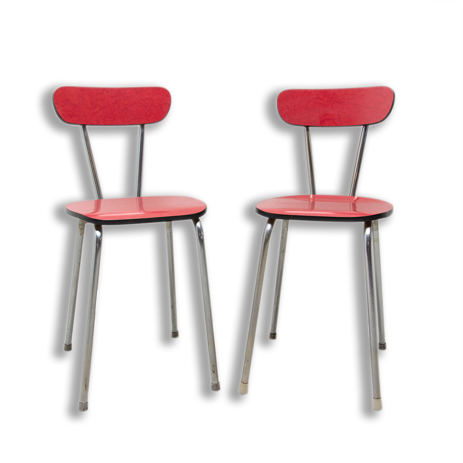 Pair of Czechoslovak colored formica cafe chairs, 1960´s