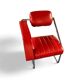 2 chaises en cuir rouge par Eileen Gray pour Alivar