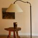 Adjustable floor lamp in patinated metal, 1970s