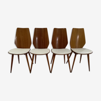 Suite de 4 chaises Baumann 1960