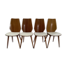Rare set of 4 chairs Baumann 1960
