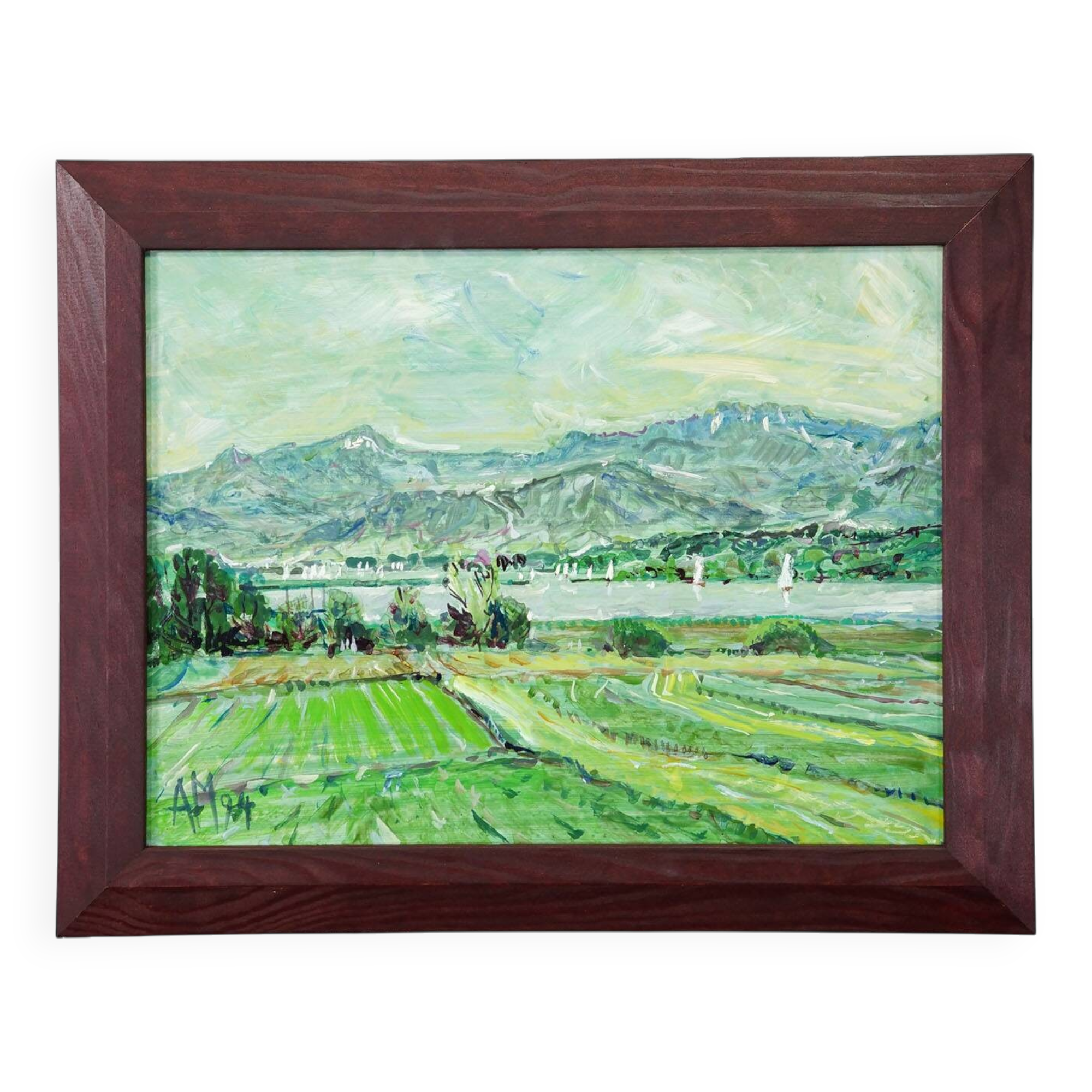 Alexander Michael - oil painting Chiemsee near Hochstaedt, 1994