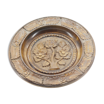 Ancient carved wood tray
