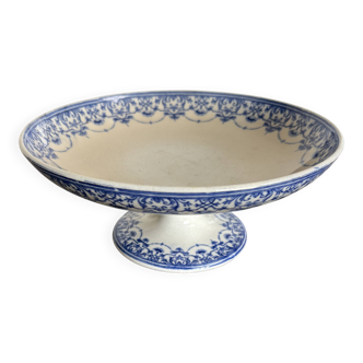 Antique compote dish from Creil and Montereau in ironstone - 19th century