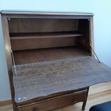 Old-style oak secretary