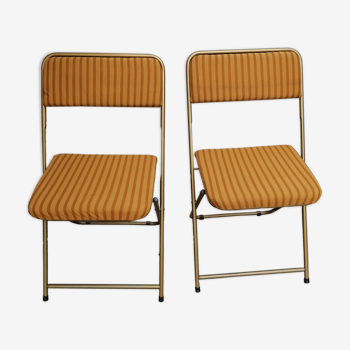 Set of 2 folding chairs lafuma 1960 1970