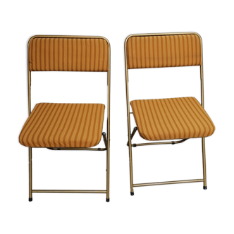 Set of 2 folding chairs lafuma 1960 1970