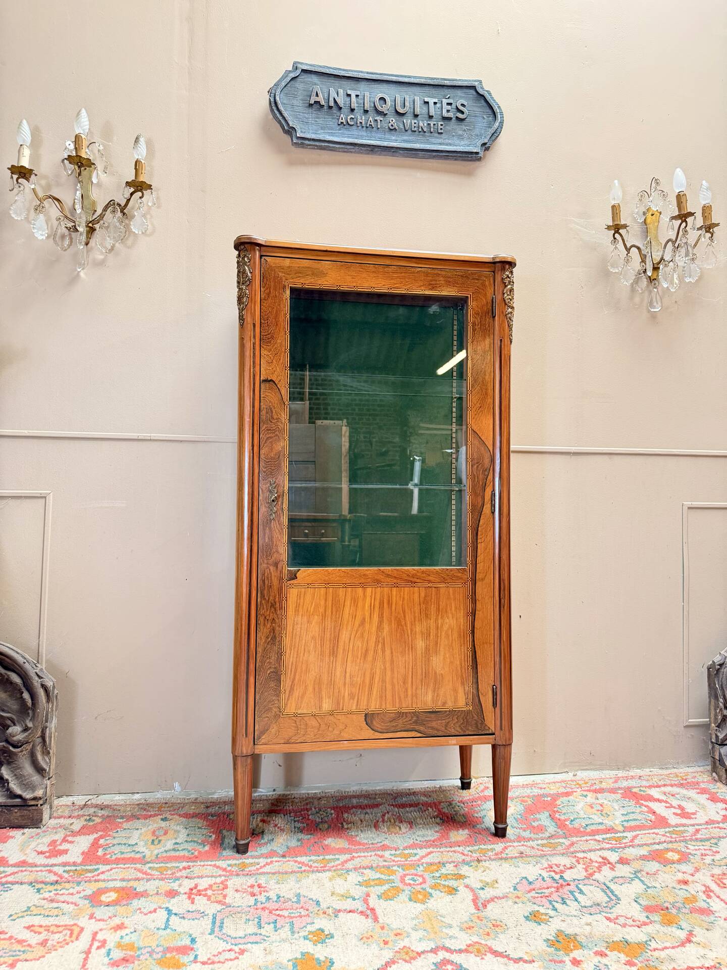 VITRINE EN PALISSANDRE DE STYLE LOUIS XVI XIX EME SIÈCLE  