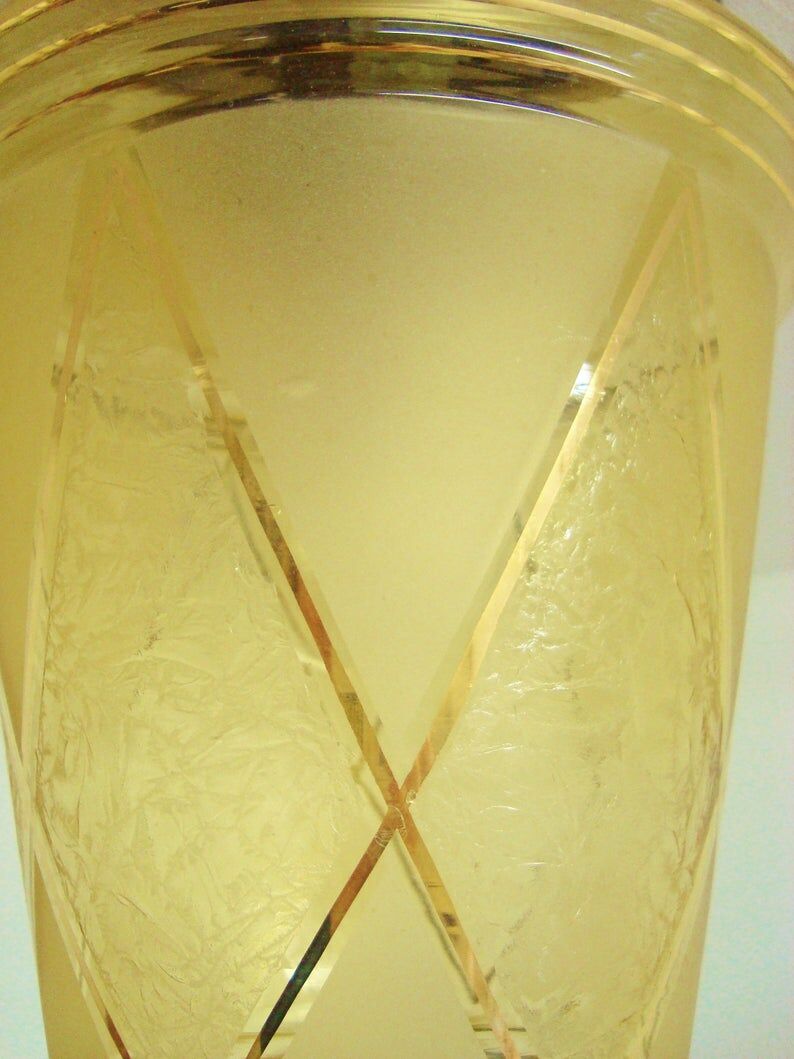 Ancient lantern of the 50s golden glass