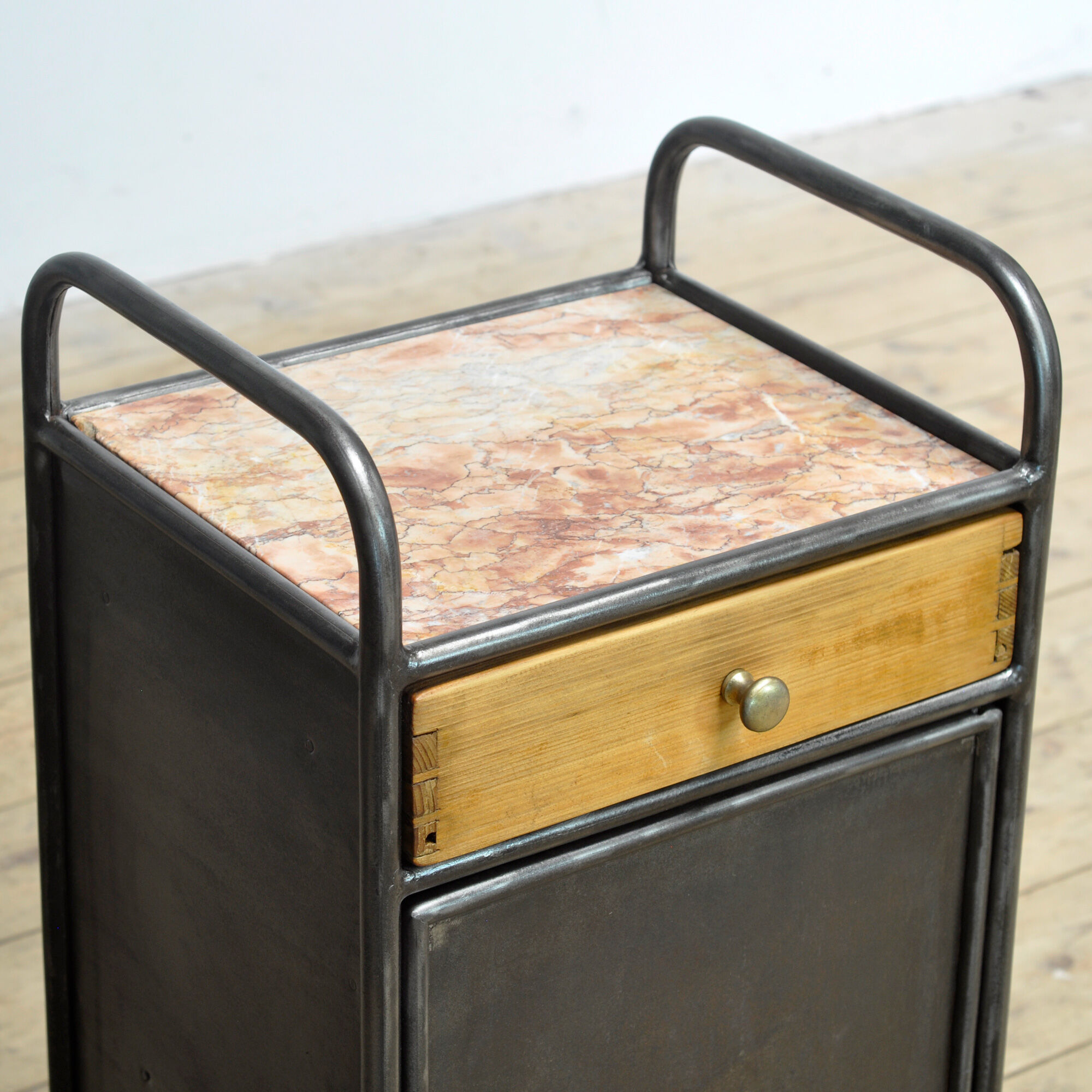Nightstand with marble top, circa 1920