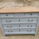 Louis XVI style chest of drawers in Versailles gray patinated cherry