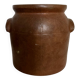 Pot à graisse en grès brun brut