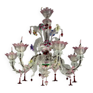 Lustre vénitien en verre