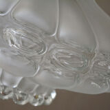 Original Vintage 1960's Lobed Glass Pendant Light
