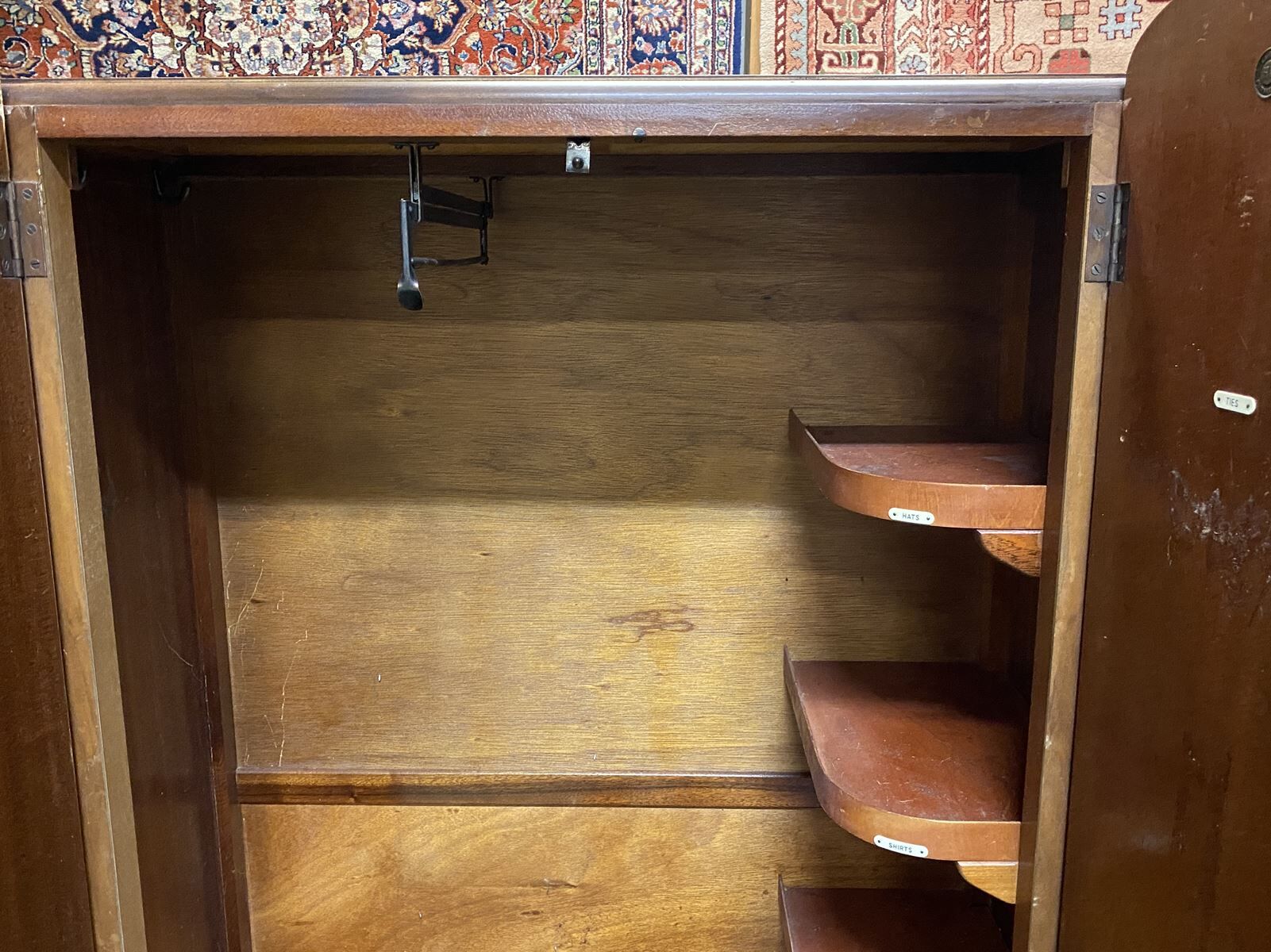 Art Deco student cabinet in walnut