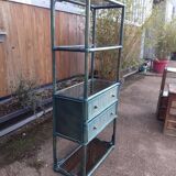Rattan and bamboo shelf