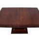 Original walnut extendable table, designed by Louis Majorelle, with 6 Art Deco chairs.