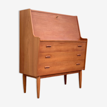 Secretary chest of drawers Teak by Arne Wahl Iversen for Falster Modelfabrik 1960