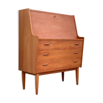 Secretary chest of drawers Teak by Arne Wahl Iversen for Falster Modelfabrik 1960