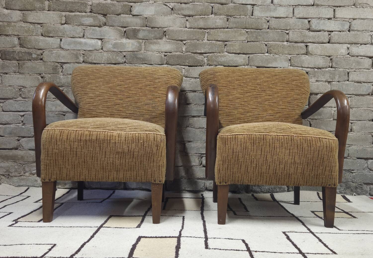 Paire de fauteuils 1960 vintage