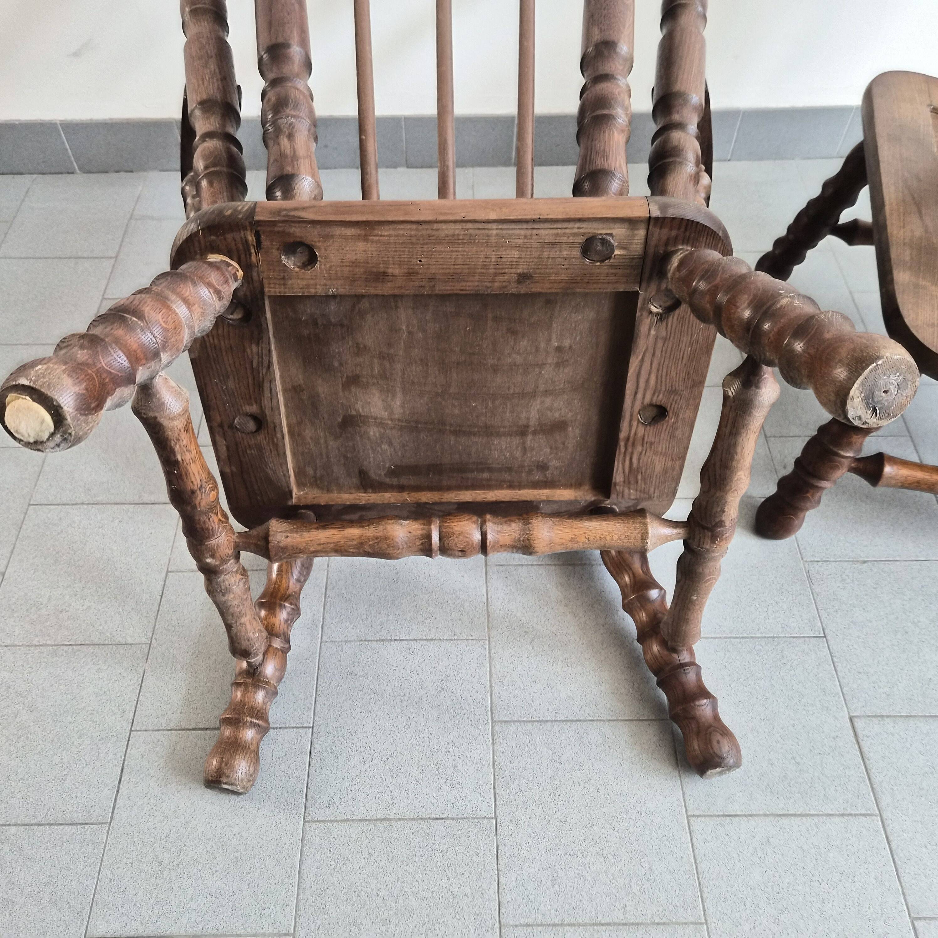 Pair of vintage brutalist armchairs from the 1970s.