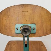Chaise d'atelier industrielle verte foncée, années 1950